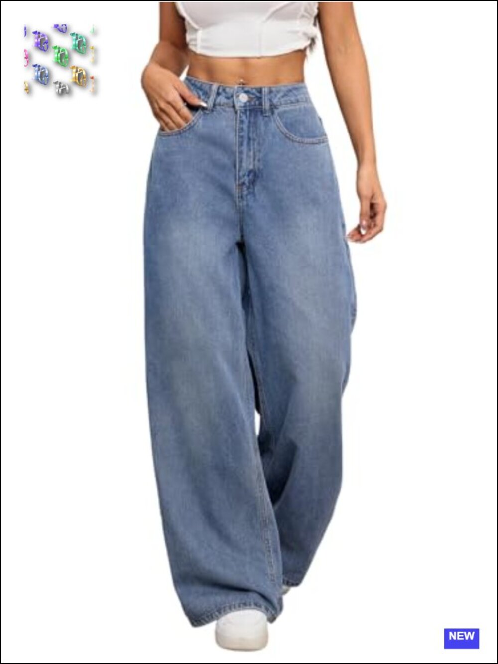 Vintage 90s Y2k Baggy Wide Leg Jeans Hip Hop Streetwear
